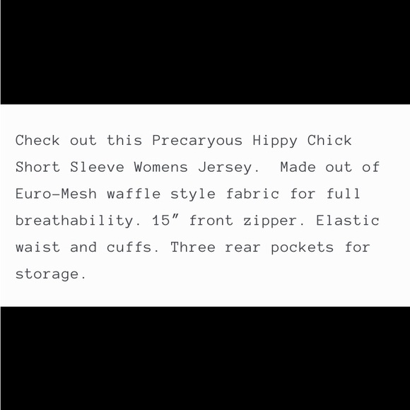 World Jerseys Hippie Chick Cycling Top Size Medium - Picture 3 of 8